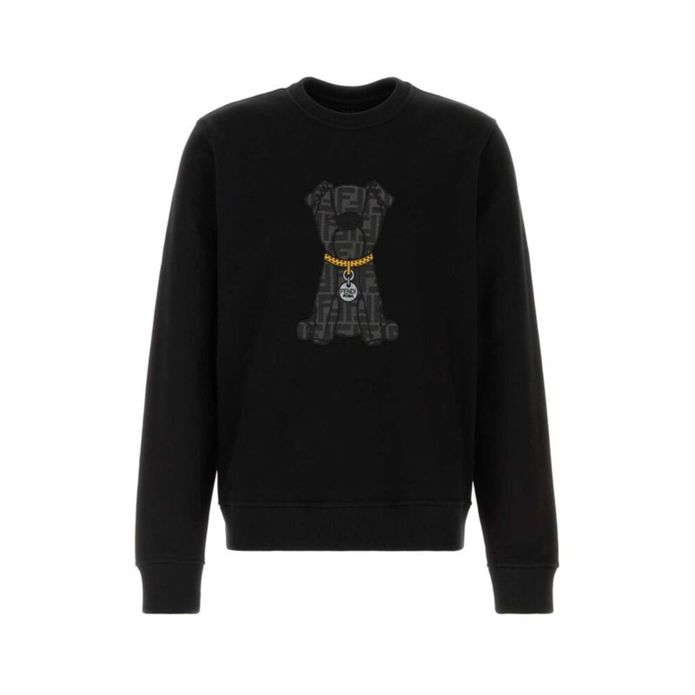 Fendi Men Black Cotton Sweatshirt